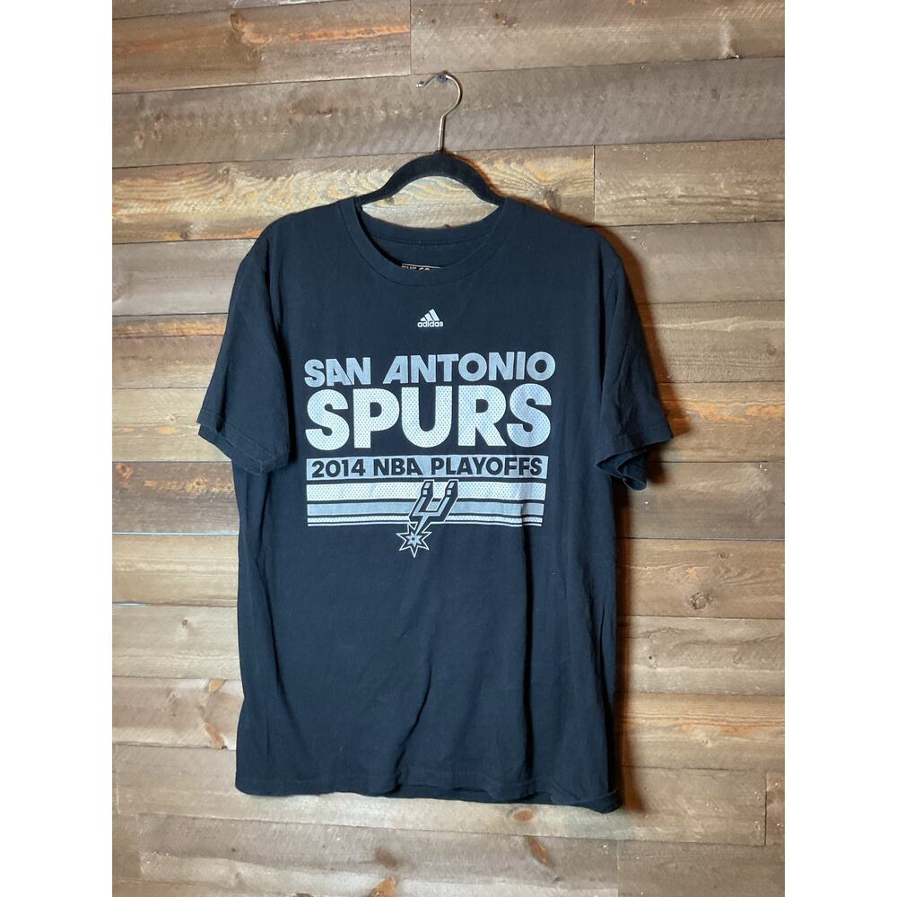 Adidas The Go To Tee San Antonio Spurs 2014 NBA Playoffs T-Shirt Mens Size Large